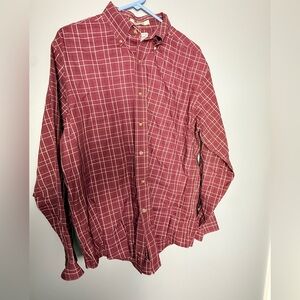 L.L. Bean Wrinkle Free Traditional Fit Mens Long Sleeve 100% Cotton Shirt Sz L